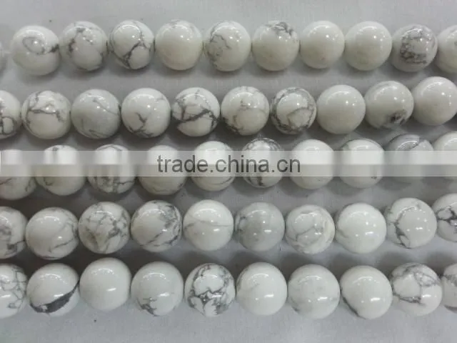 stone beads natural gemstone White Turquoise round beads for wholesale