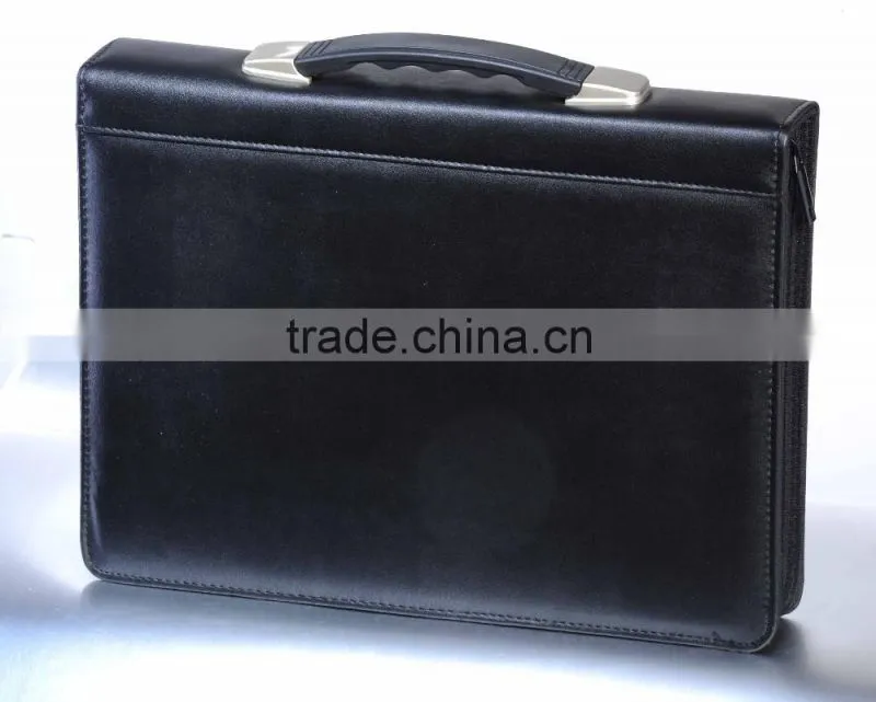 2016 New Design Black Color Custom Leather Briefcase