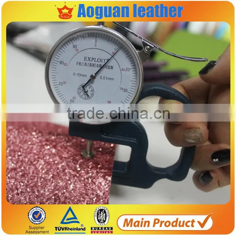 2014 shining, good quality, and anti-mildew pu glitter leather for shoes, wallpaper and bags