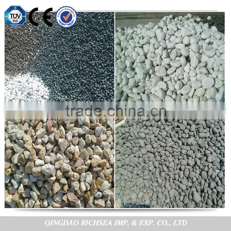 Natural Black basalt pebble stone