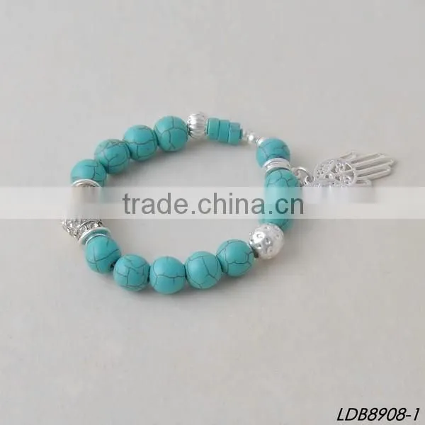 2016 new designs simple alone large faceted glass women bracelet