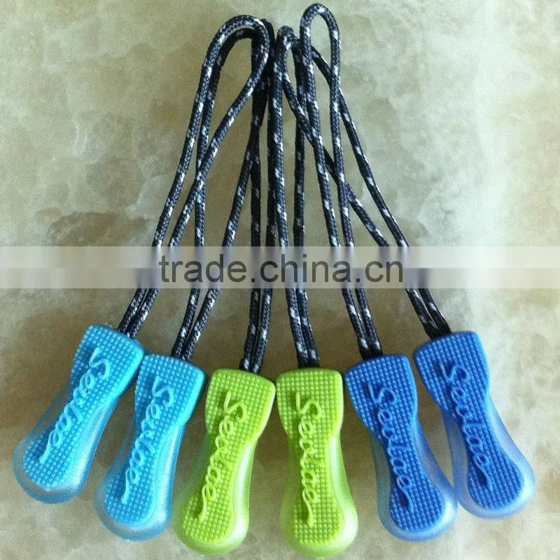 Fashion garment/backpack plastic zipper puller