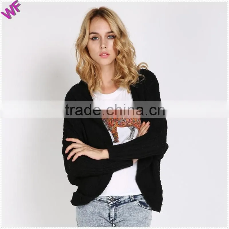 bats sleeve knitted cardigan sweater Women cardigan