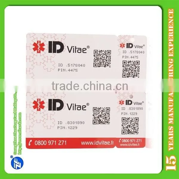 Customer printed (85.5+28)*54mm pvc combo cards