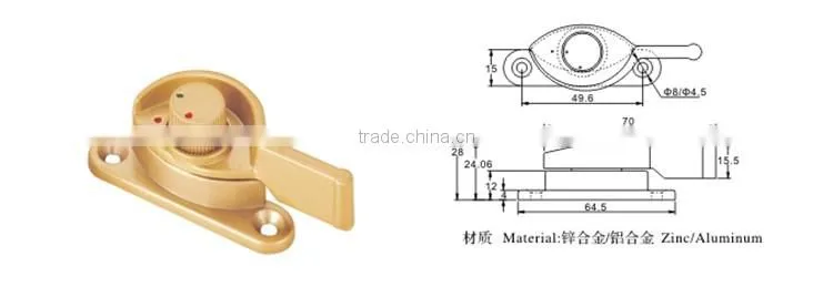 Foshan Hardware Push Garage Door Handle With Lock