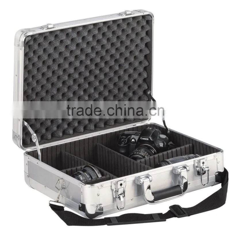 Aluminium Silver Camera Case With Foam Insert