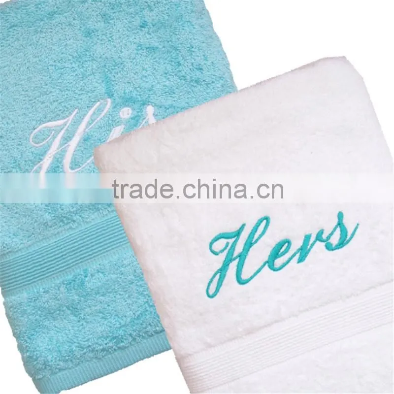 hers and hers towels wholesale his and hers towel 100% cotton Gift Set