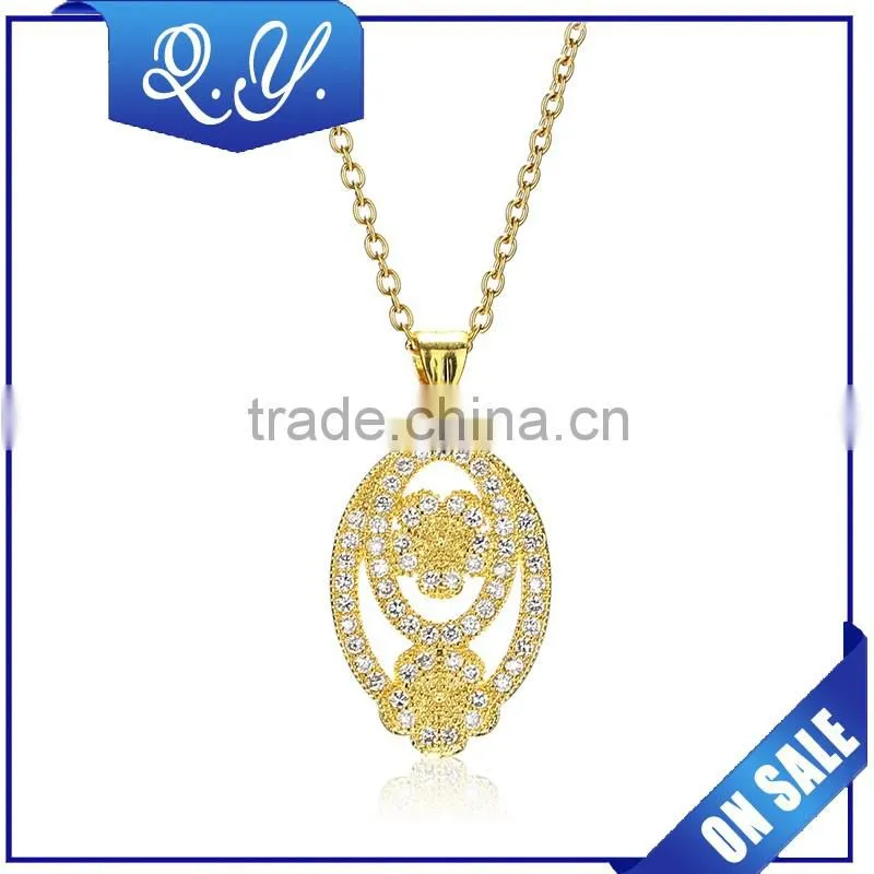 New stainless steel long chain necklace, simple pendant accessories jewelry