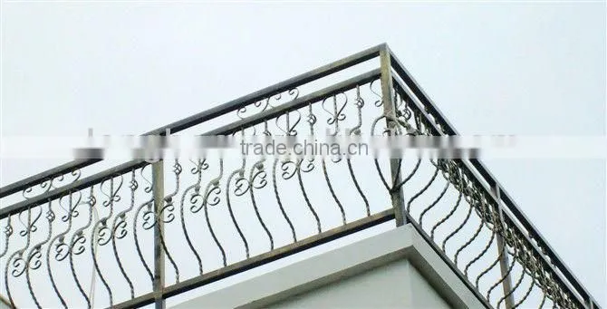 hot galvanized simple wrought iron balcony fence