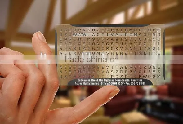 thick transparent white printed business card with QR code(M-PC010)