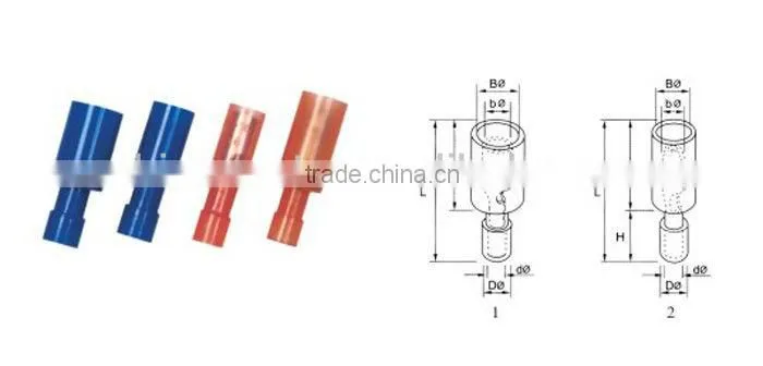 Nylon bullet-shaped electric wire end terminal