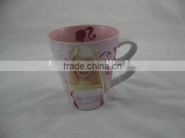 YF28021 ceramic hug mug with print