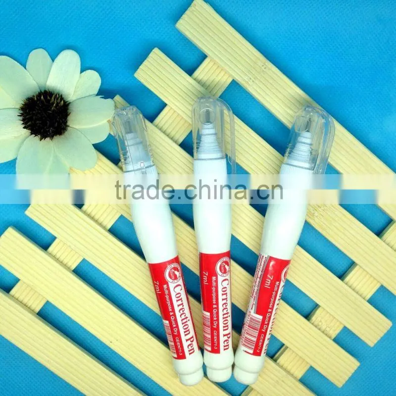 Promotional office school stationery liquid corrector 7ml metal tip