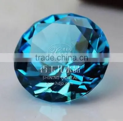Purple 3D Laser Diamond Customized Crystal Paperweight