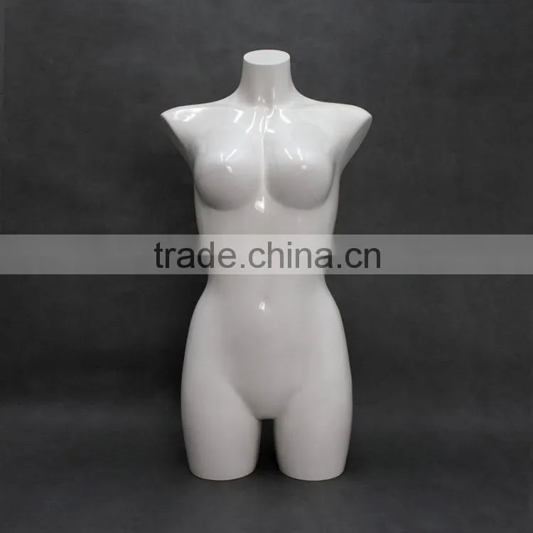 high gloss unbreakable plastic mannequin torso