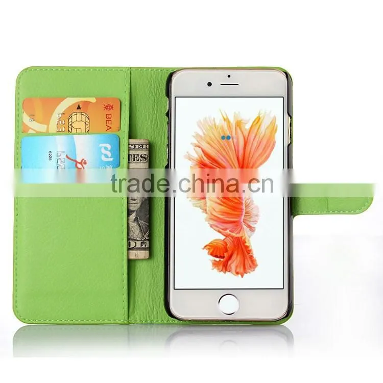 Luxury Crystal Classic Crystal Crazy Horse Grain Leather Case For Iphone 6s