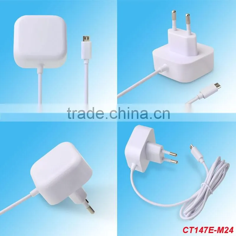 EU Plug 5V / 2.4A multi usb Micro Travel charger for mobile phone