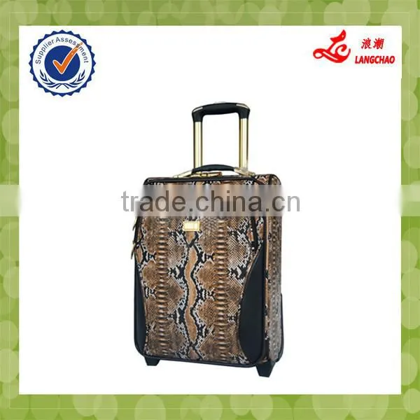 Gorgeous High-end Snake Skin Leather Mini Trolley Suitcase
