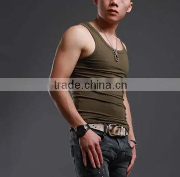 Wholesale custom 100 cotton blank tank top men