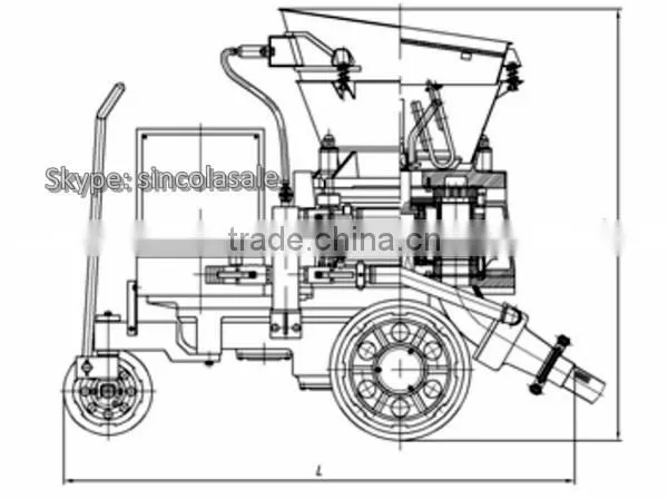 High Quality Concrete Shotcrete Machine, Gunite Machine for Spraying Concrete or Mortar.
