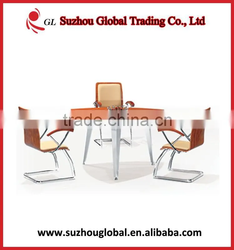 mobile round wooden conference table office funiture