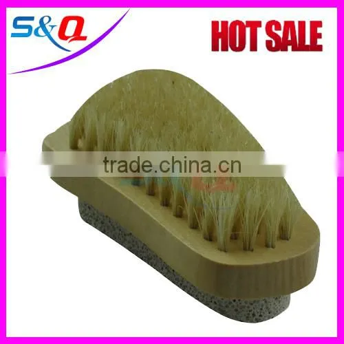 Horse hair Face bristles wooden bath body brush