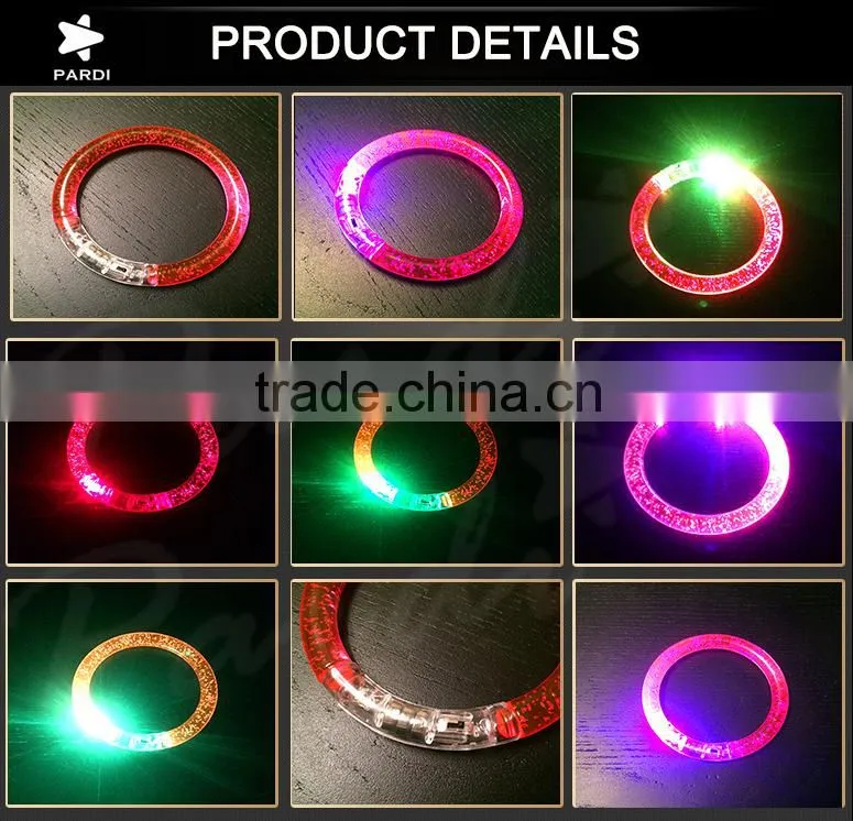 Party led acrylic blinking light bracelet