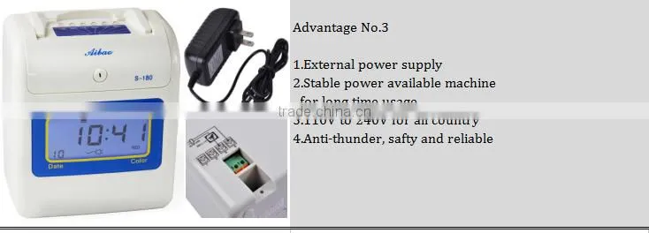LCD display matrix print time attendance machine