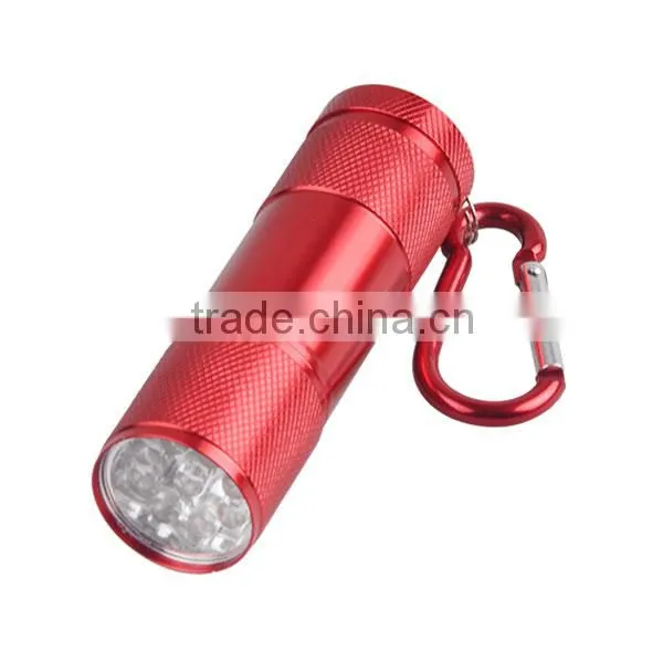 Best 9 LED Mini Aluminum Flashlight Torch for Promotion