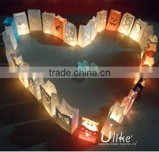 fireproof paper candle bags Printed luminary candle bags