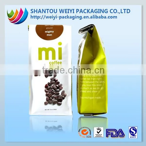environmental protection food vacuum plastic bag wholesale coffe packaging bag