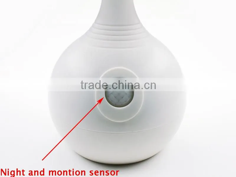 6 White LED + 6 Yellow LED Battery Operated Table Lamp with night and motion sensor