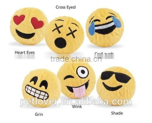 cute emoji pet toys for dog 2016