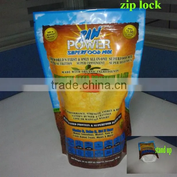 New!stand up pouch with zipper for food packaging