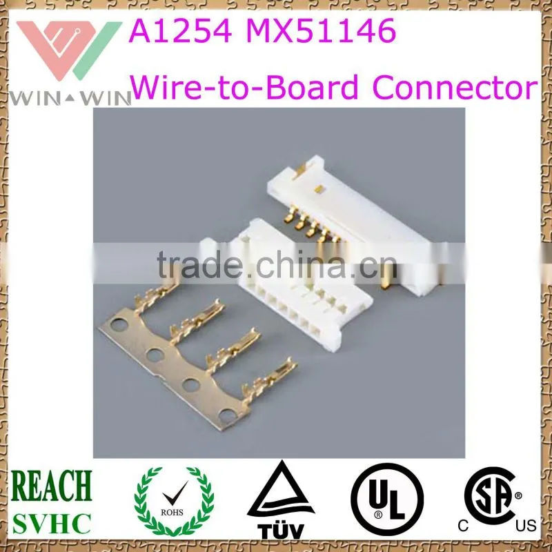 1.25mm pitch A1254 MX51146 Electronic Wire to Board Connector