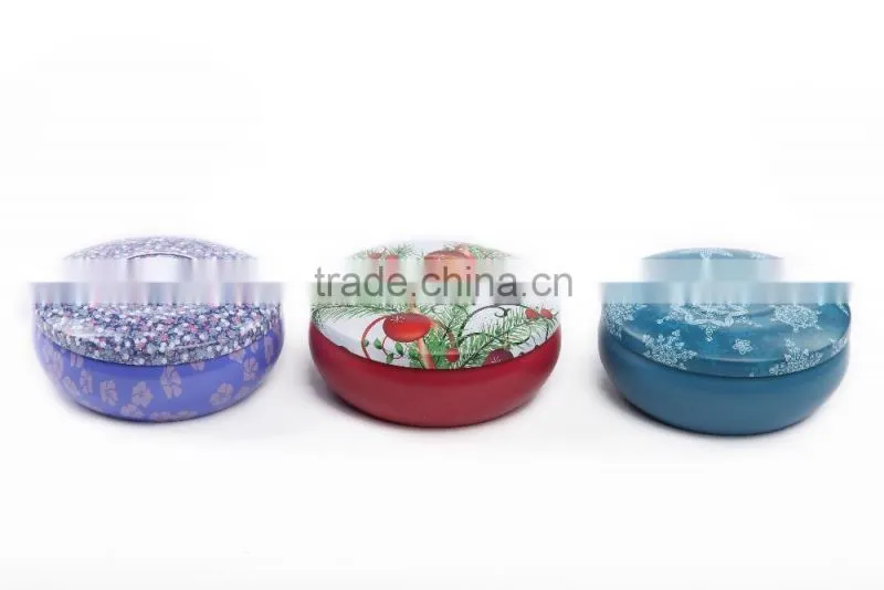 Hotsale Decoration Empty Bowl Shaped Wholesale Candle Tin with Different Colors