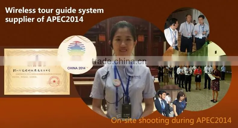 TP-Wireless Tour Guide System for Church, Simultaneous Translation, Meeting, Museum Visiting 1 transmitter 5 Receivers