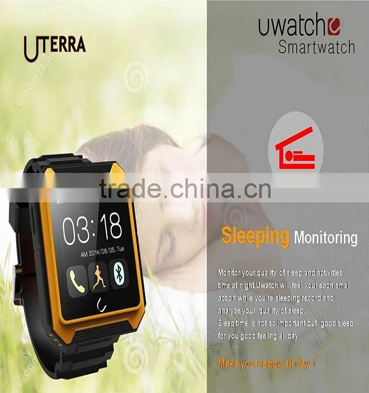 Waterproof Watch U TERRA smartwatch WristWatch Pedometer Calls Compass IPS Screen Ip68 For Android iPhone Samsung S5 Note 4 U8