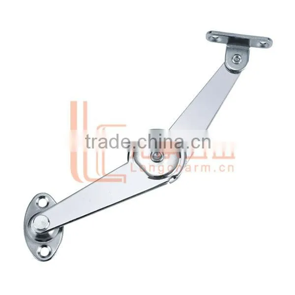 SMetal Furniture Cabinet Lid Support Hinge Stay Pair - Silver Tone
