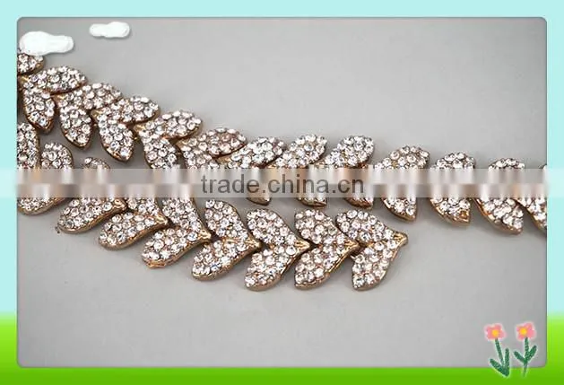 Cheerfeel bling bling decorative cheap rhinestone chain trim