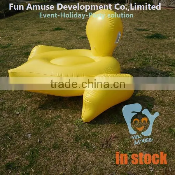 MOQ 50pcs PVC giant duck pool float inflatable donut for fun