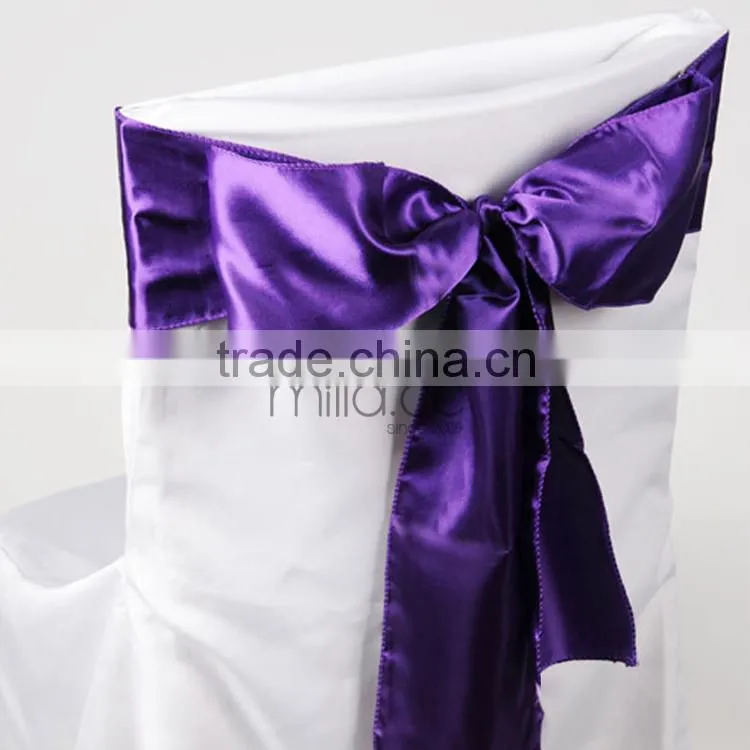 Wedding Chair Bow Tie Satin Chair Sash for Banquet