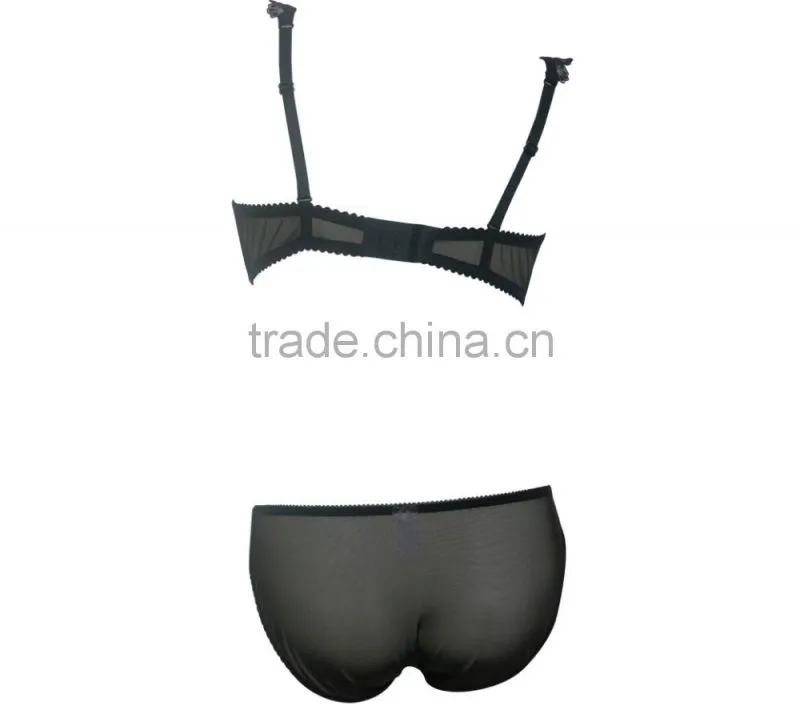 Sexy woman underwear transparent bra and panty(FPY323)