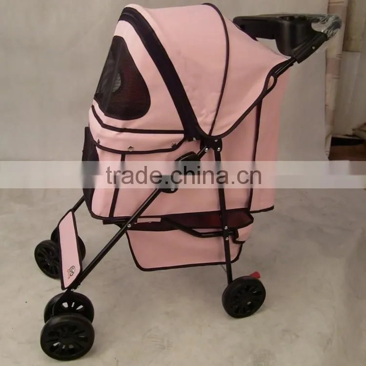 2016 pet stroller with 3 point canopy with game entrance window,with good designs 4 wheels keep your pet safe and comfortable