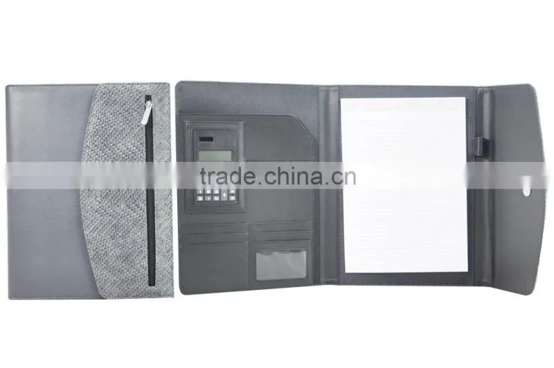 Promotion A4 PU leather portfolios stationery products