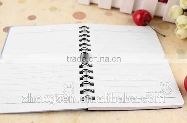 Multi-function students dairy notebook with double coil spiral notebook