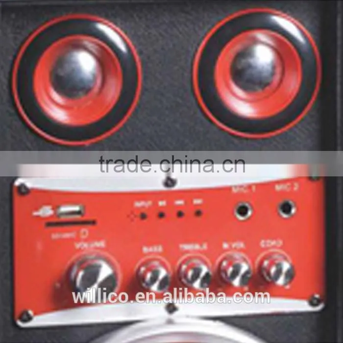 2.0 dj bass speaker professional active stage speaker with usd sd fm eq