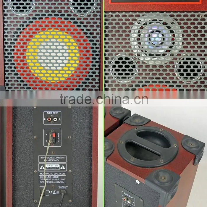 Hot sell 2.0 professional audio active big stage speaker with USB speake