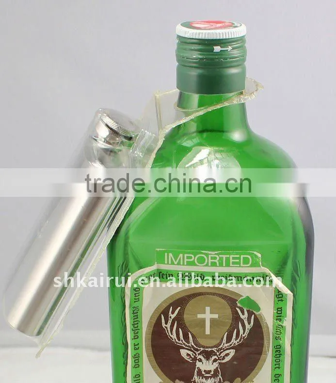 stainless steel hip flask with pearl outside