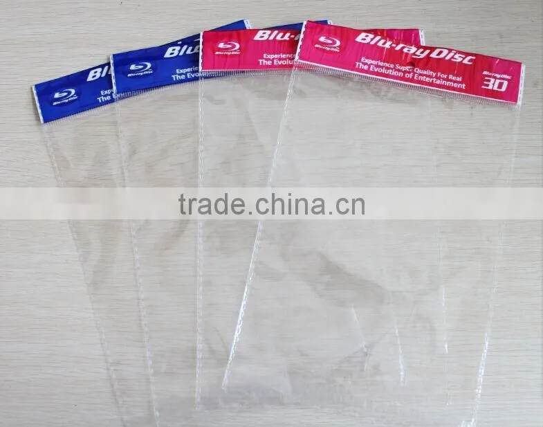 custom printed cellophane bag with logo poly bag with header